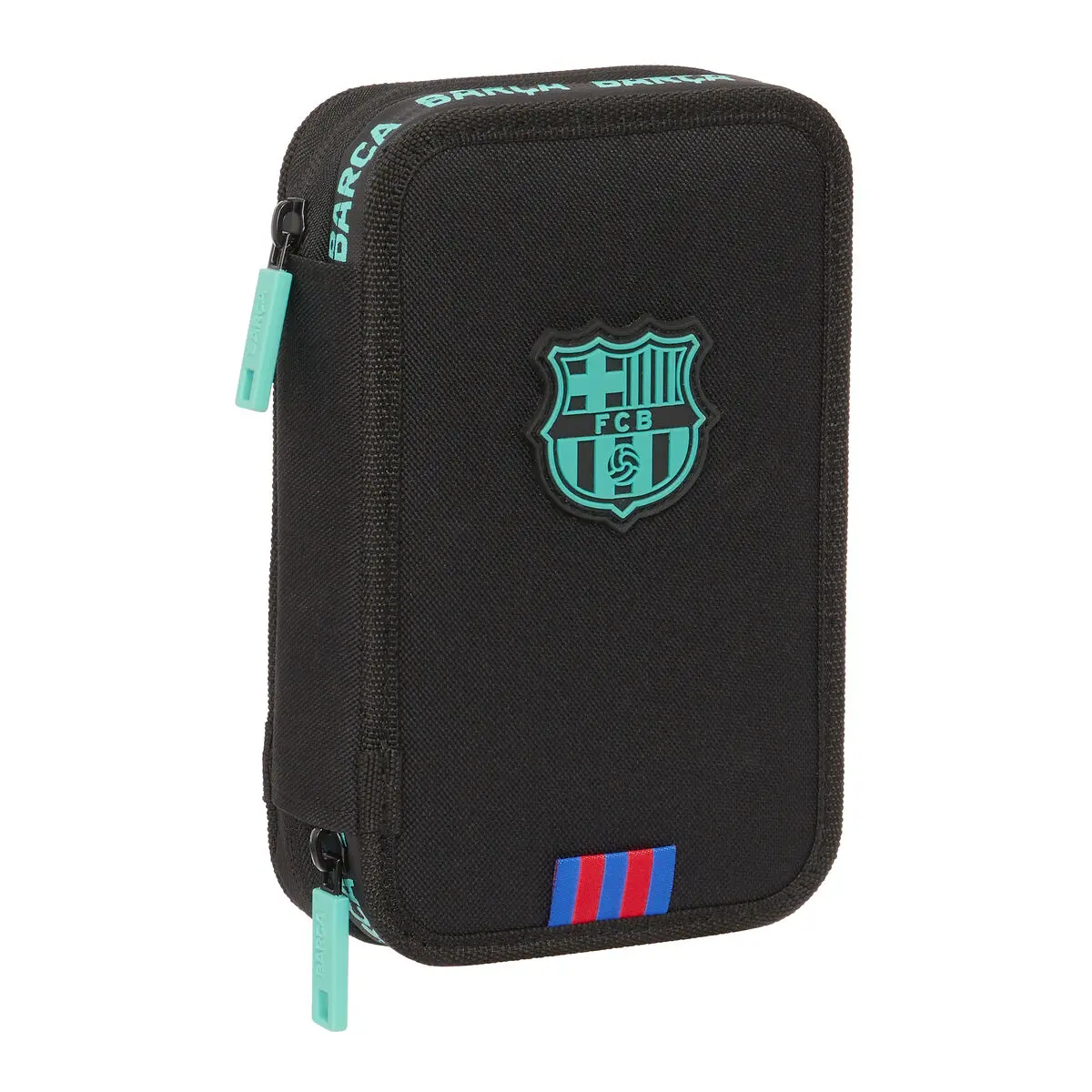 Astuccio Doppio F.C. Barcelona Nero 12.5 x 19.5 x 4 cm (28 Pezzi)