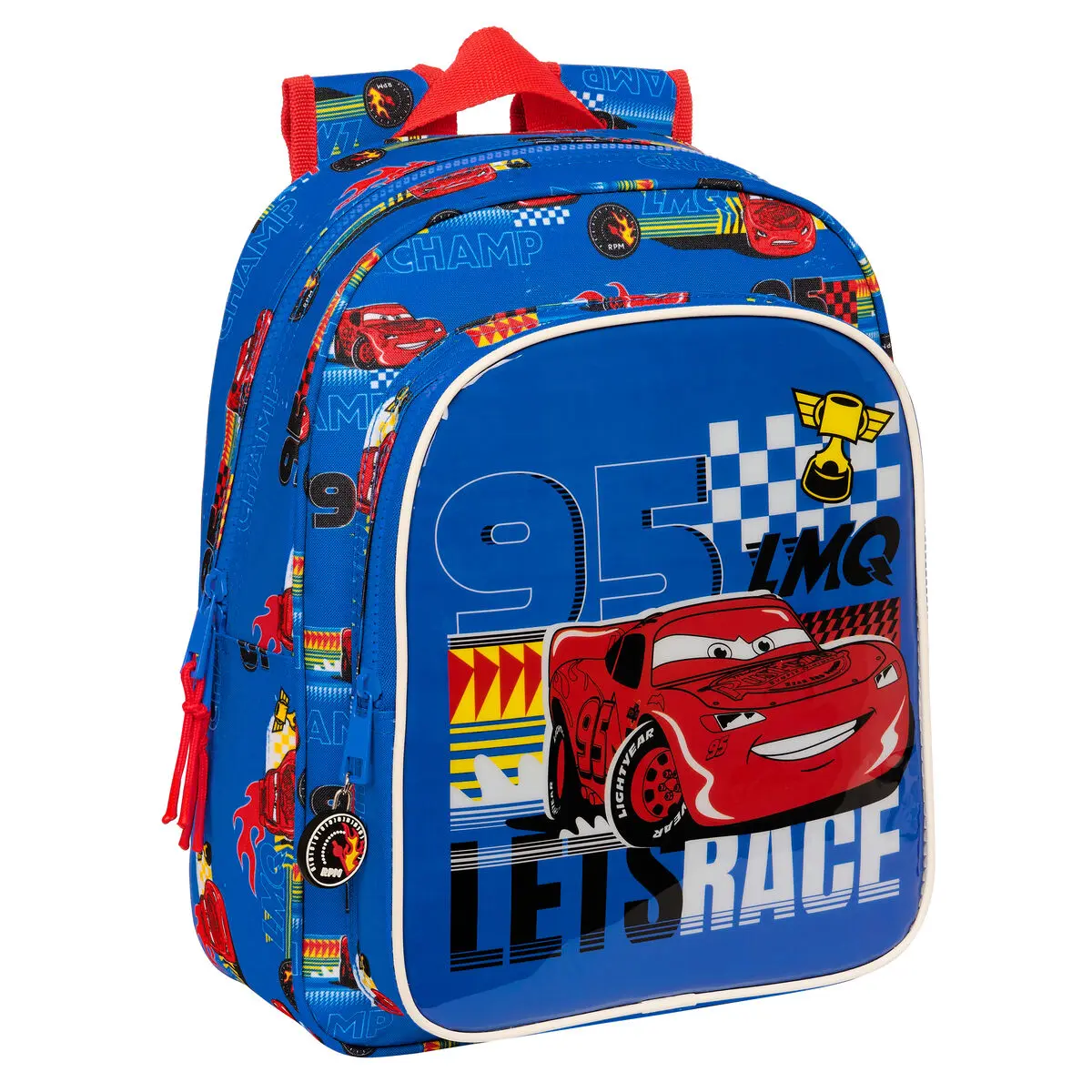 Zaino Scuola Cars Race ready Azzurro 27 x 33 x 10 cm