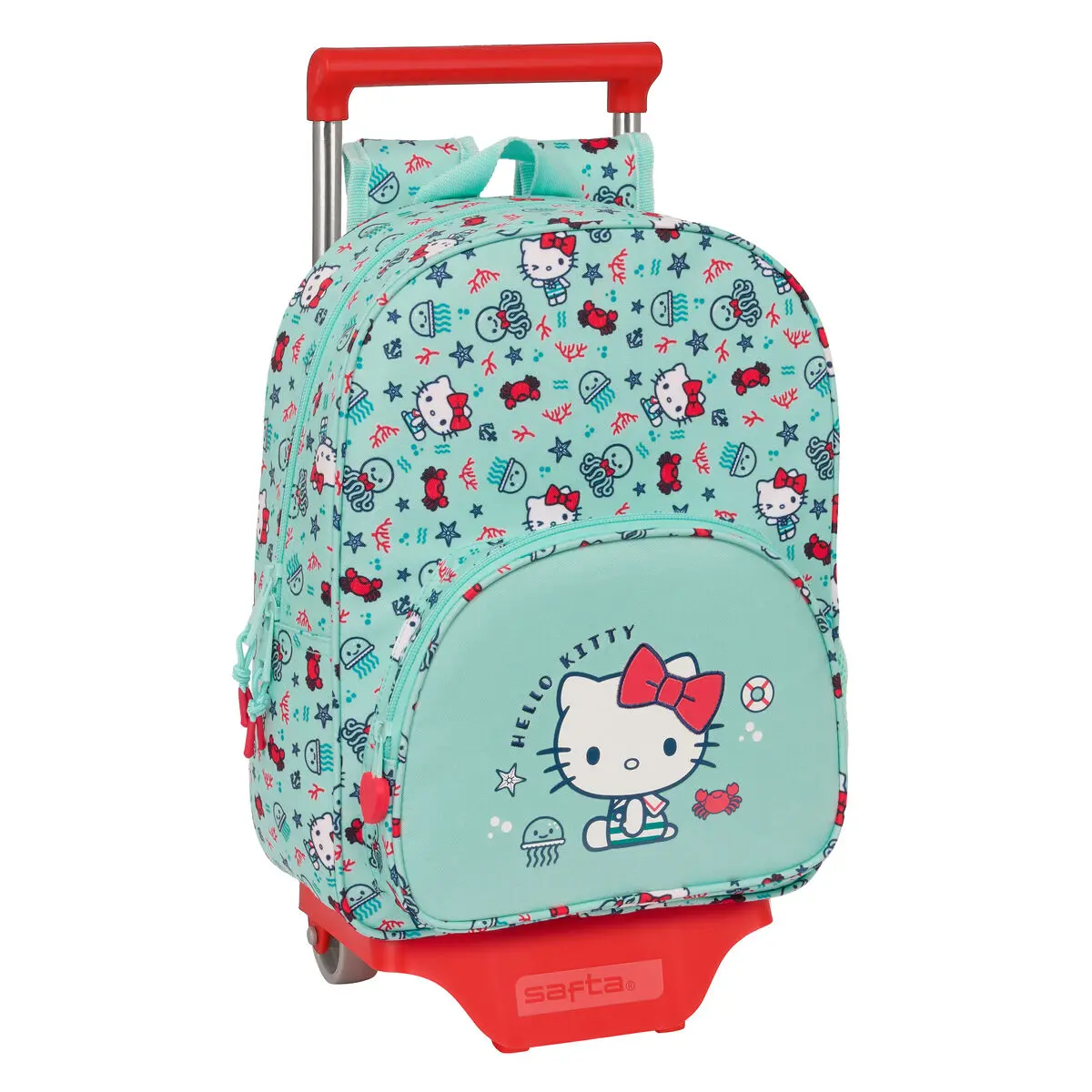 Trolley per la Scuola Hello Kitty Sea lovers Turchese 26 x 34 x 11 cm