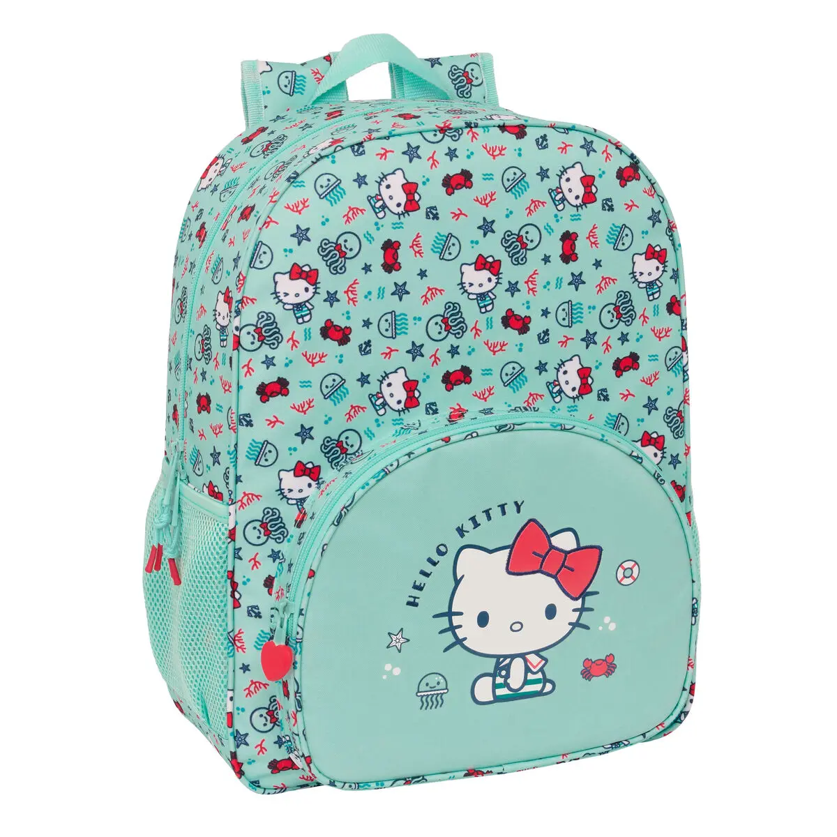 Zaino Scuola Hello Kitty Sea lovers Turchese 33 x 42 x 14 cm