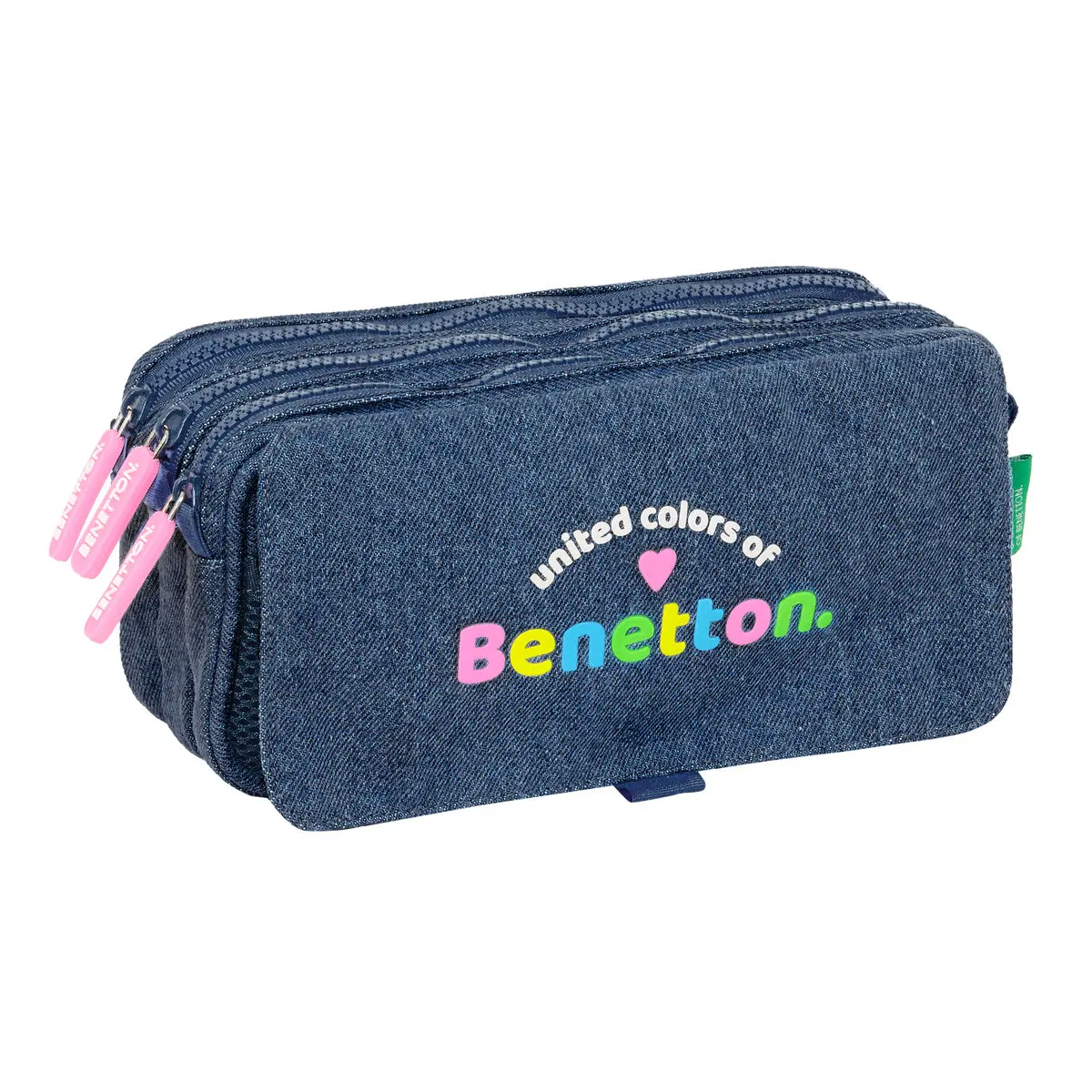 Portaoggetti Triplo Benetton Denim Azzurro 21,5 x 10 x 8 cm