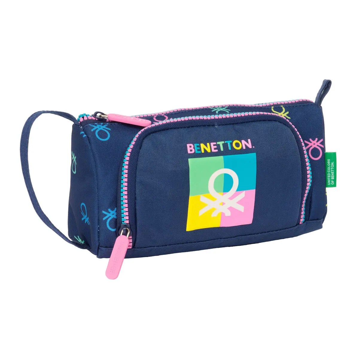 Astuccio per la Scuola con Accessori Benetton Cool Blu Marino 20 x 11 x 8.5 cm (32 Pezzi)