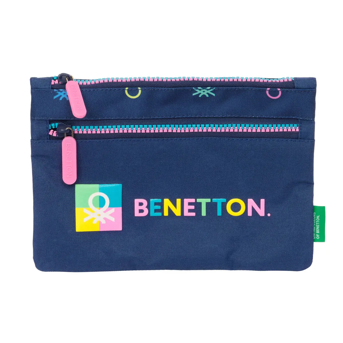 Astuccio Scuola Benetton Cool Blu Marino 23 x 16 x 3 cm