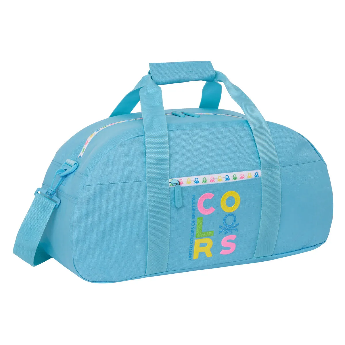 Borsa da Palestra Benetton Spring Blu cielo 50 x 26 x 20 cm