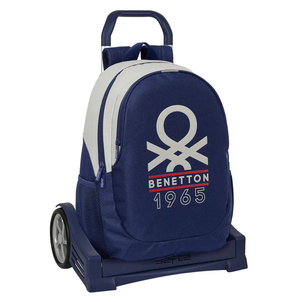 Trolley per la Scuola Benetton Varsity Grigio Blu Marino 32 x 44 x 16 cm