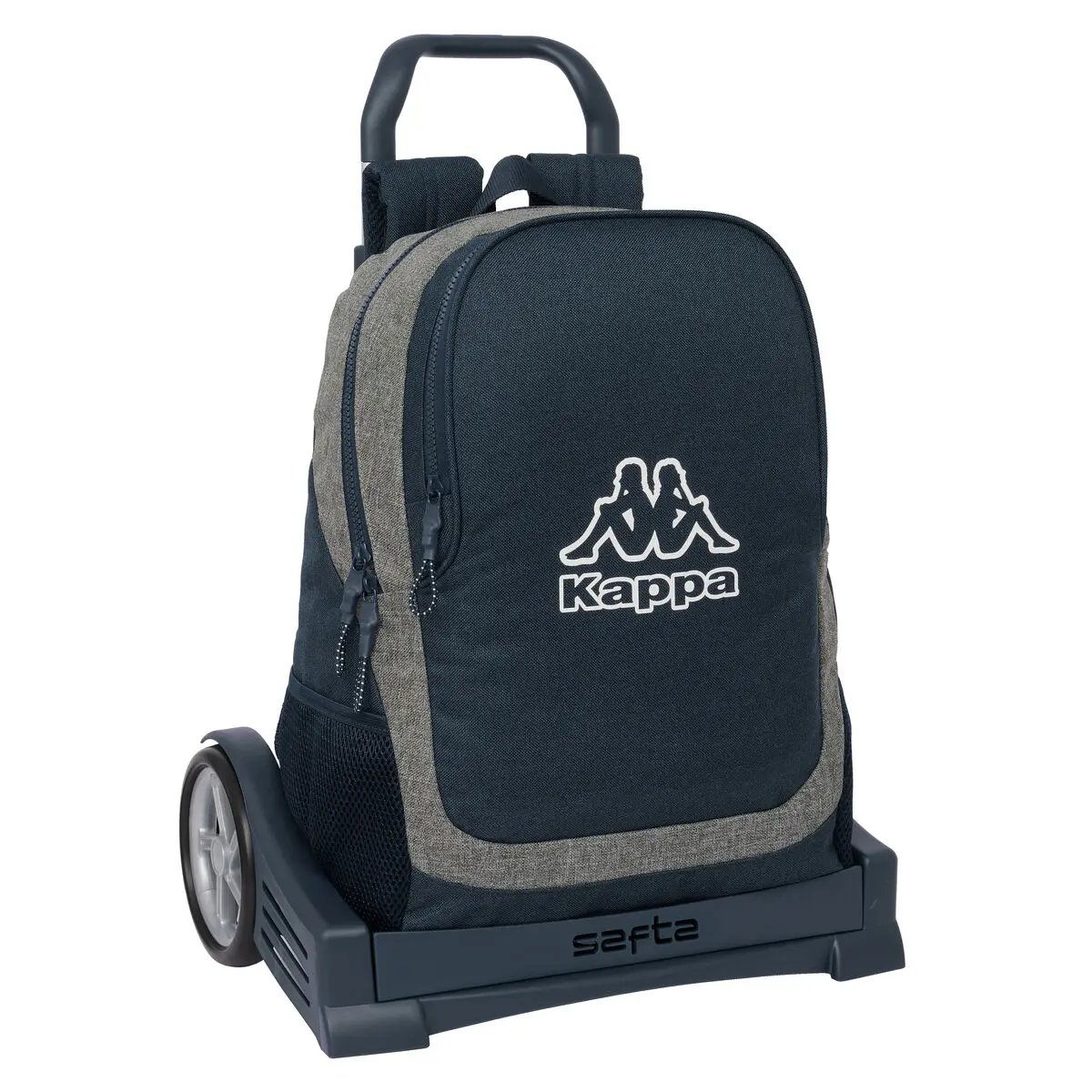 Trolley per la Scuola Kappa Dark navy Grigio Blu Marino 32 x 44 x 16 cm