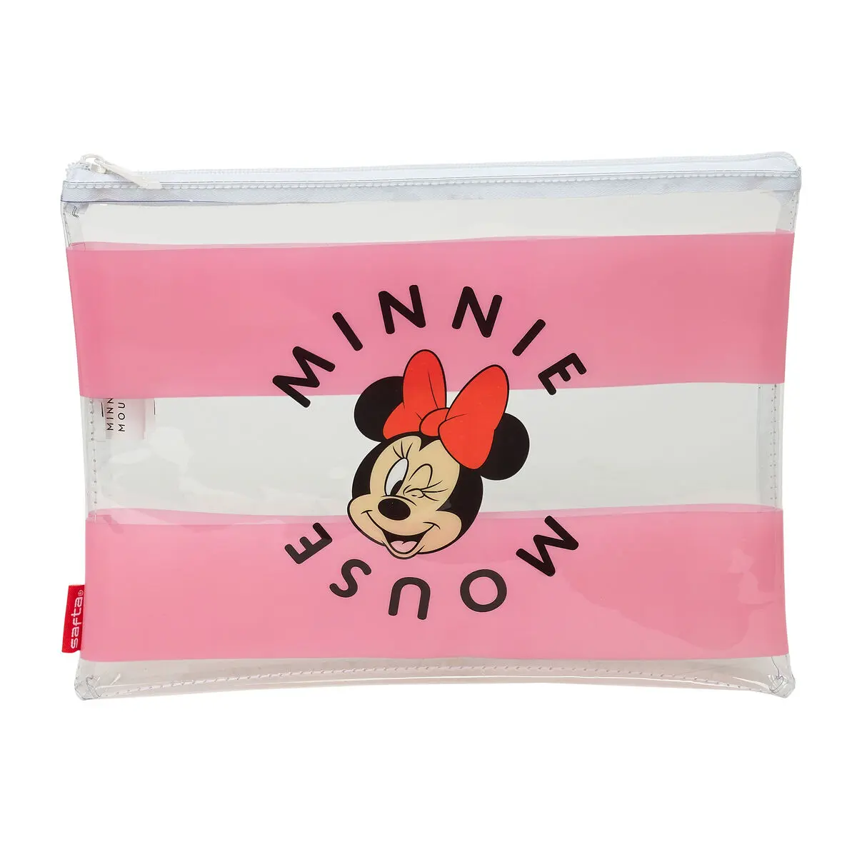 Busta Impermeabile Minnie Mouse Beach Rosa Trasparente