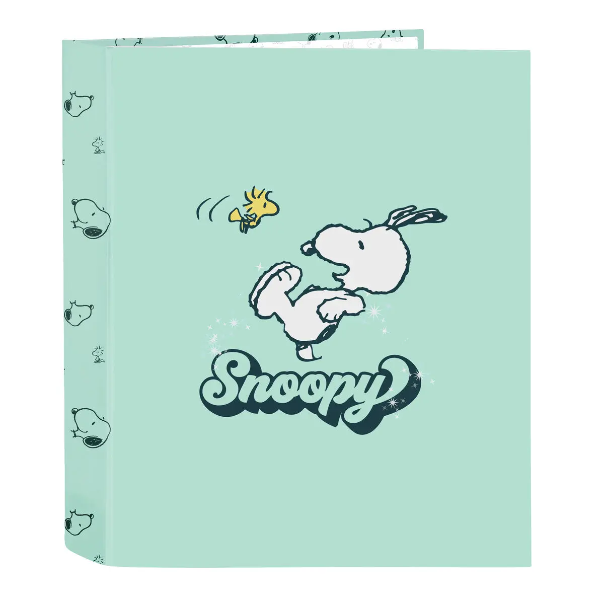 Raccoglitore ad anelli Snoopy Groovy Verde A4 27 x 33 x 6 cm