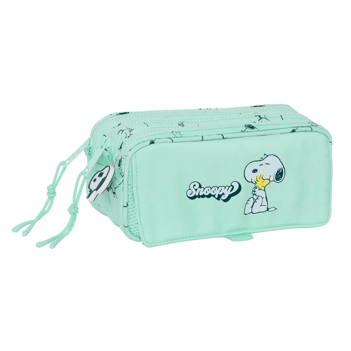 Portaoggetti Triplo Snoopy Groovy Verde 21,5 x 10 x 8 cm