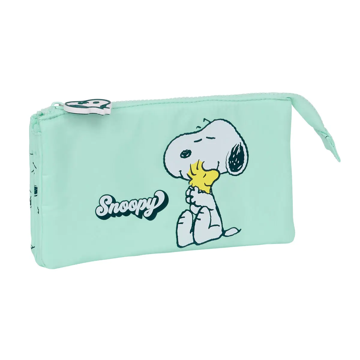 Portaoggetti Triplo Snoopy Groovy Verde 22 x 12 x 3 cm