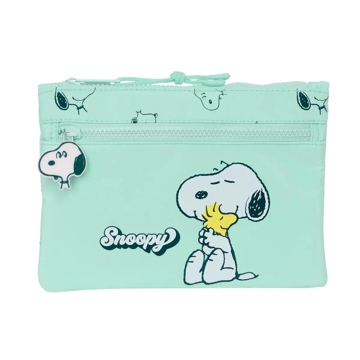 Astuccio Scuola Snoopy Groovy Verde 23 x 16 x 3 cm