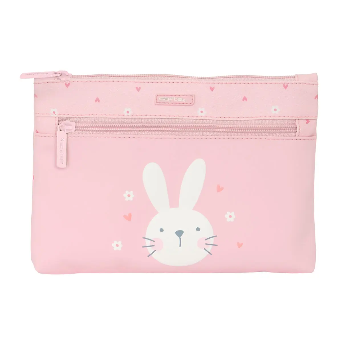 Astuccio Scuola Safta Bunny Coniglio Rosa 23 x 16 x 3 cm