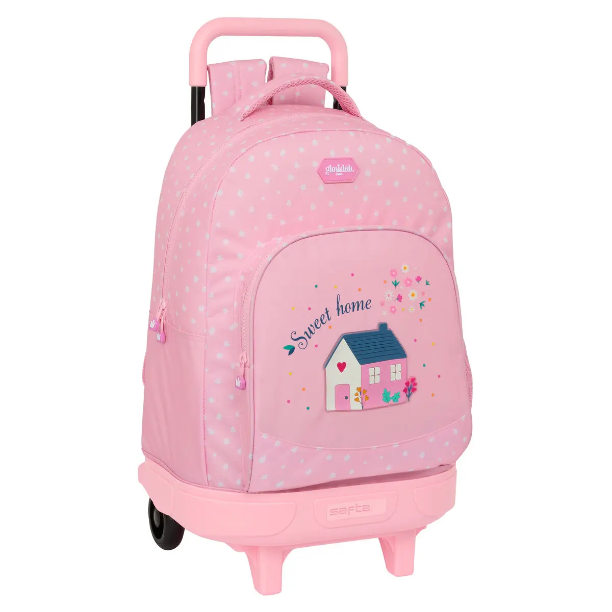 Trolley per la Scuola Glow Lab Sweet home Rosa 33 X 45 X 22 cm