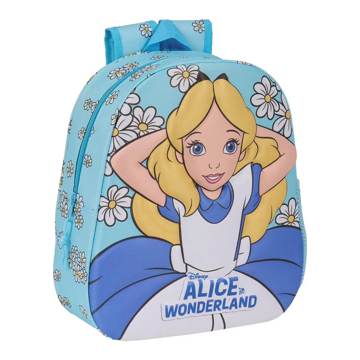 Zaino per Bambini 3D Clásicos Disney Alice in Wonderland Blu cielo 27 x 33 x 10 cm