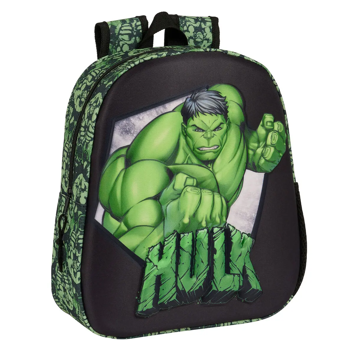 Zaino per Bambini 3D Hulk Nero Verde 27 x 33 x 10 cm