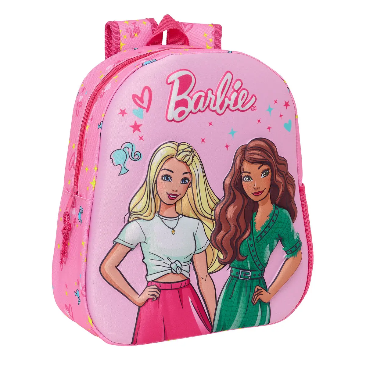 Zaino Scuola 3D Barbie Rosa Fucsia 27 x 33 x 10 cm