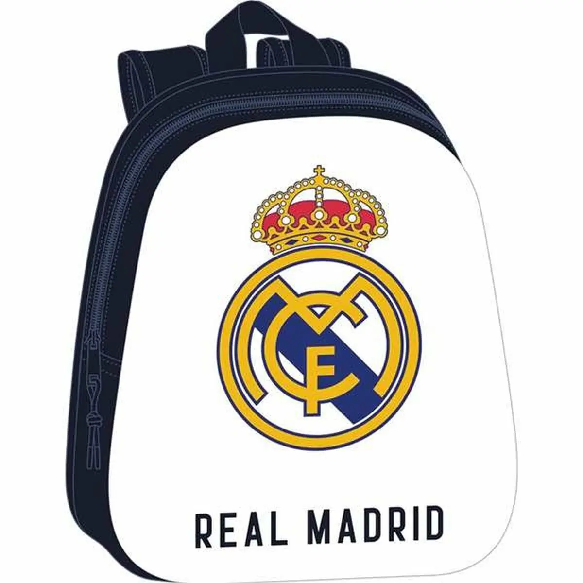 Zaino Scuola Real Madrid C.F. Bianco Blu Marino 27 x 33 x 10 cm