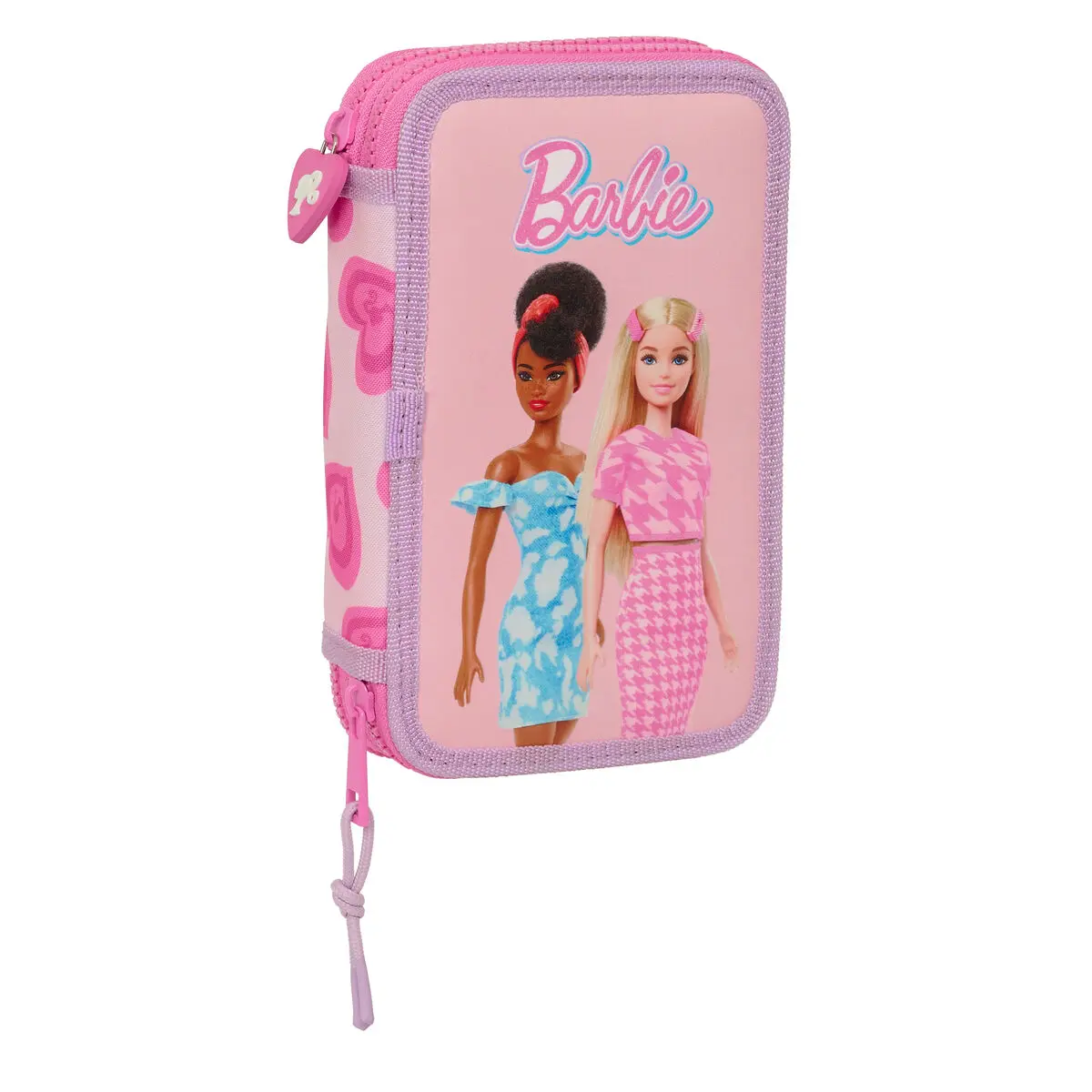 Astuccio Doppio Barbie Love Rosa 12.5 x 19.5 x 4 cm 28 Pezzi