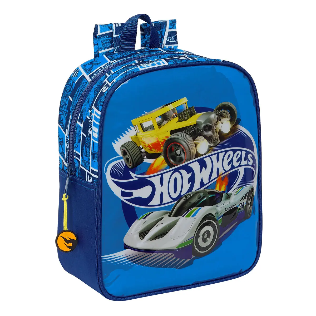 Zaino per Bambini Hot Wheels Sonny Blu Marino 22 x 27 x 10 cm