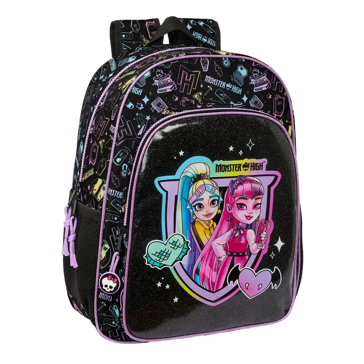 Zaino Scuola Monster High Nero 33 x 42 x 14 cm