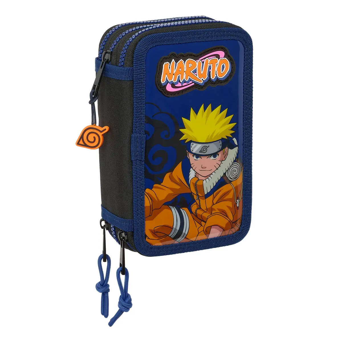 Plumier Triplo Naruto Ninja Azzurro Nero 12,5 x 19,5 x 5,5 cm 36 Pezzi