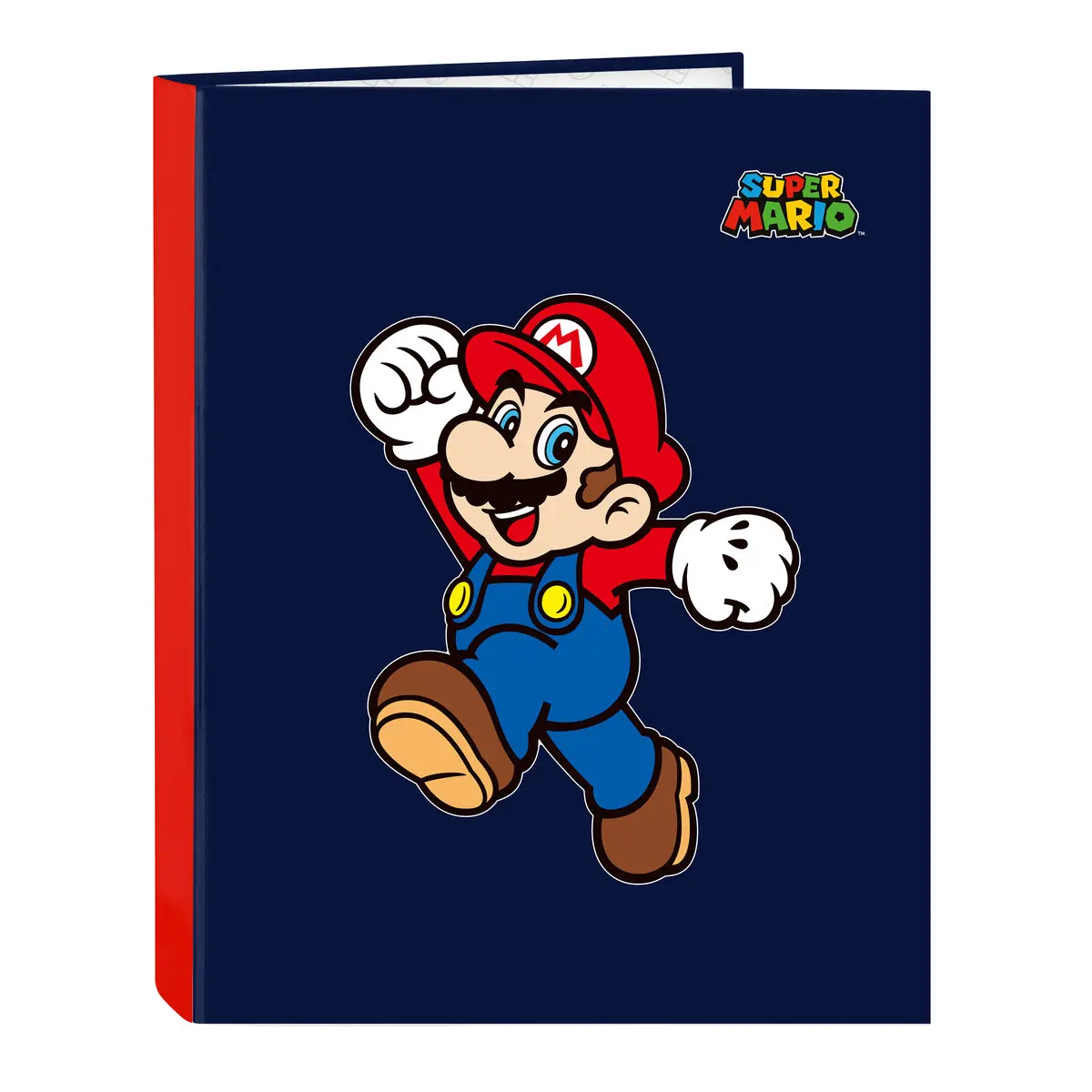 Raccoglitore ad anelli Super Mario World Blu Marino A4 26.5 x 33 x 4 cm