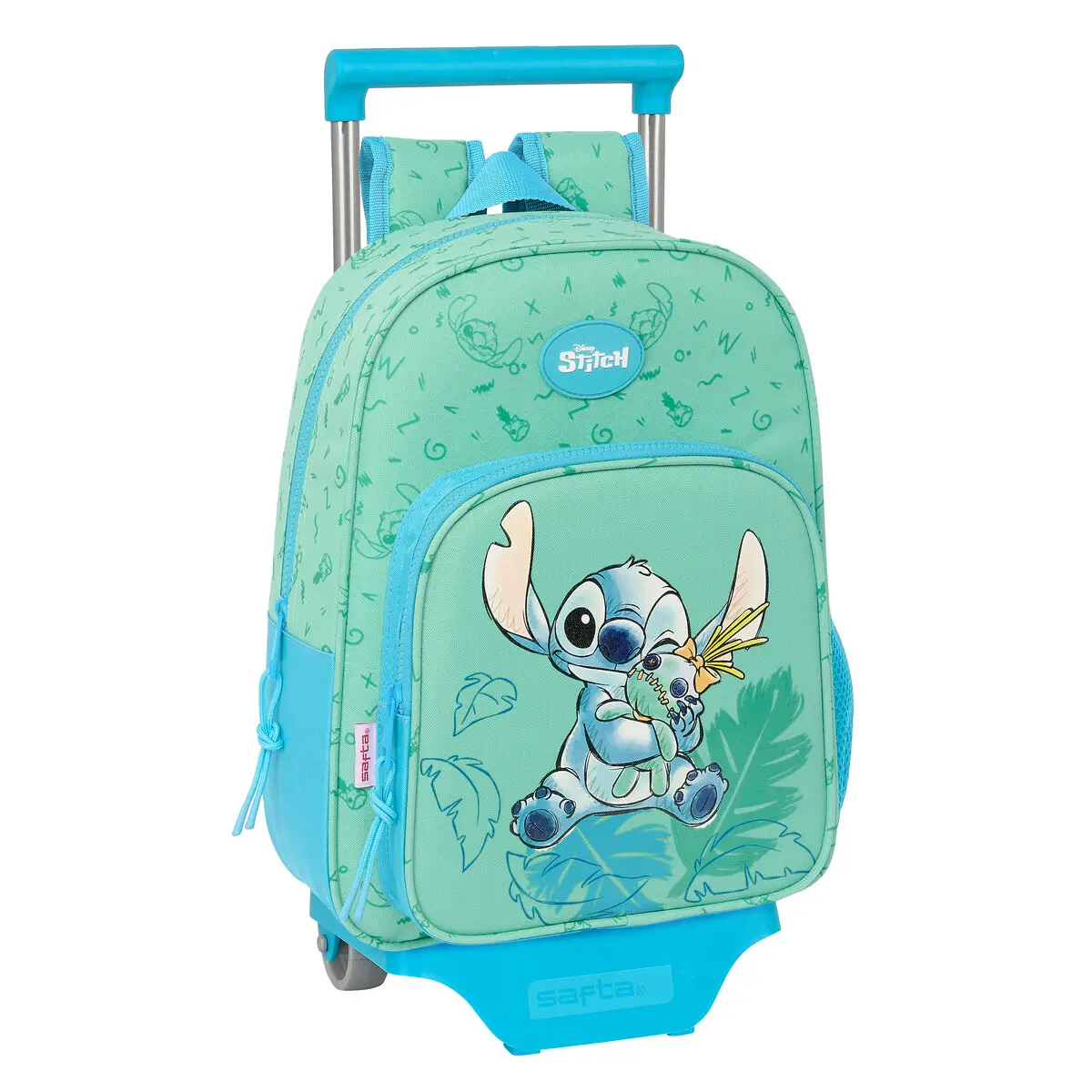 Trolley per la Scuola Stitch Aloha Turchese 26 x 34 x 11 cm