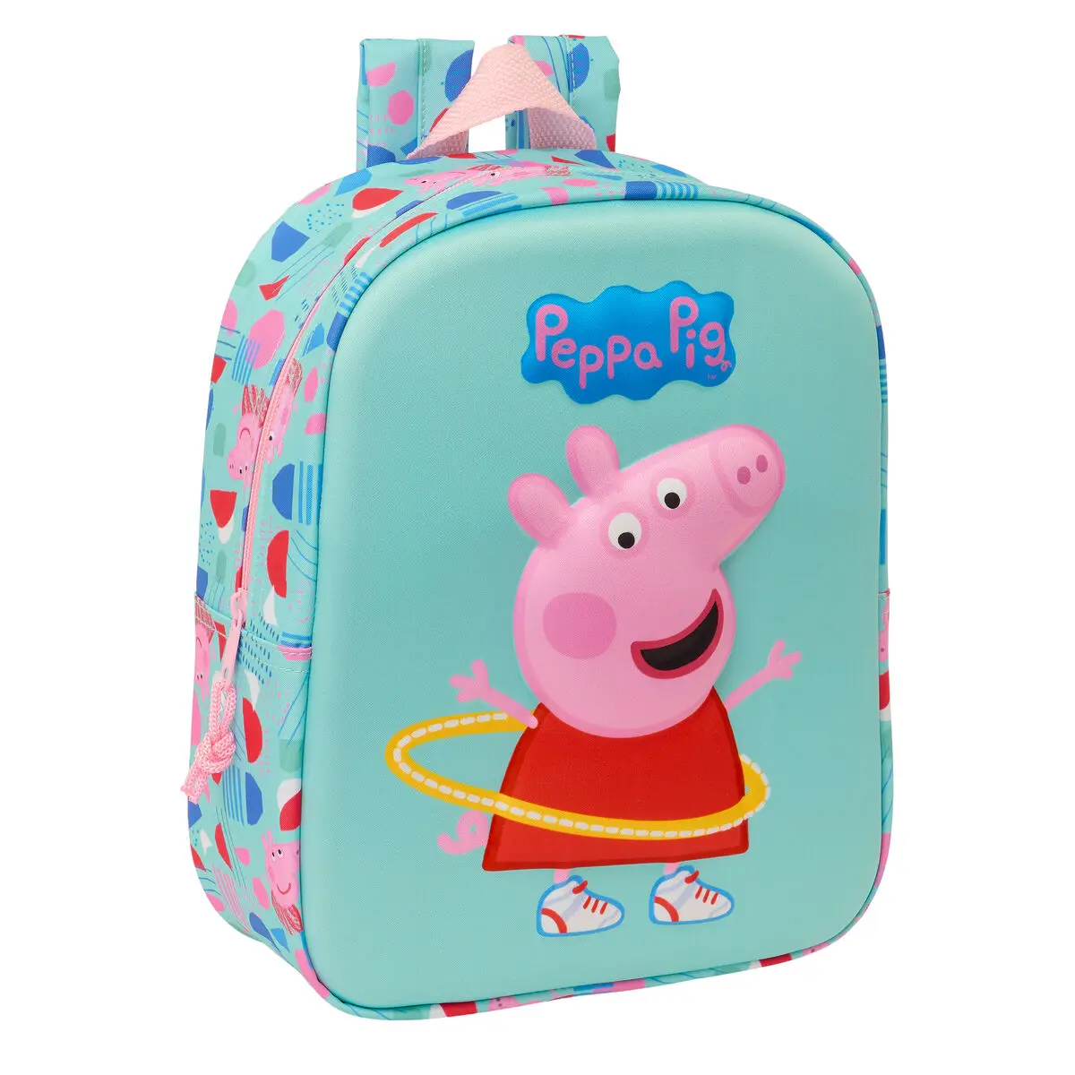 Zaino Scuola Peppa Pig Verde Rosa 22 x 27 x 10 cm 3D