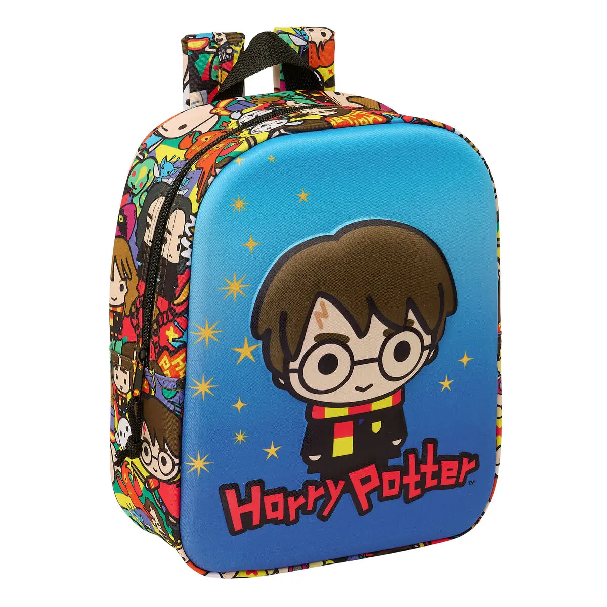 Zaino Scuola Harry Potter Azzurro Multicolore 22 x 27 x 10 cm 3D