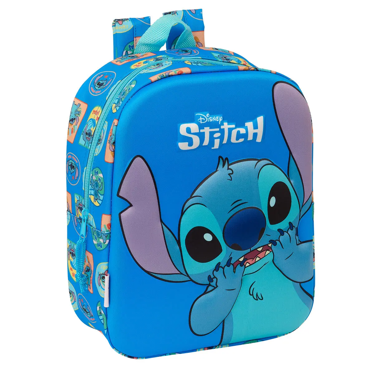 Zaino Scuola Lilo & Stitch Azzurro 22 x 27 x 10 cm 3D