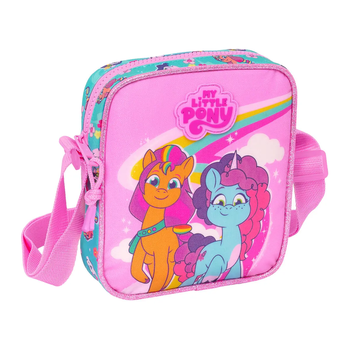 Borsa a Tracolla My Little Pony Magic Rosa Turchese 16 x 18 x 4 cm