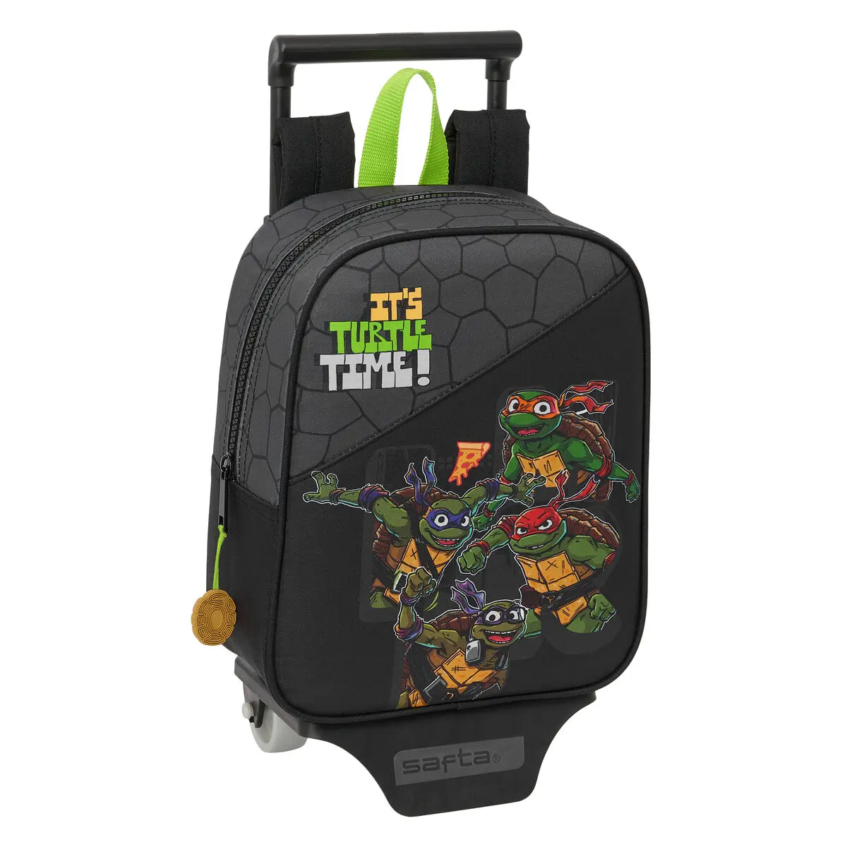 Trolley per la Scuola Teenage Mutant Ninja Turtles Nero Grigio 22 x 27 x 10 cm