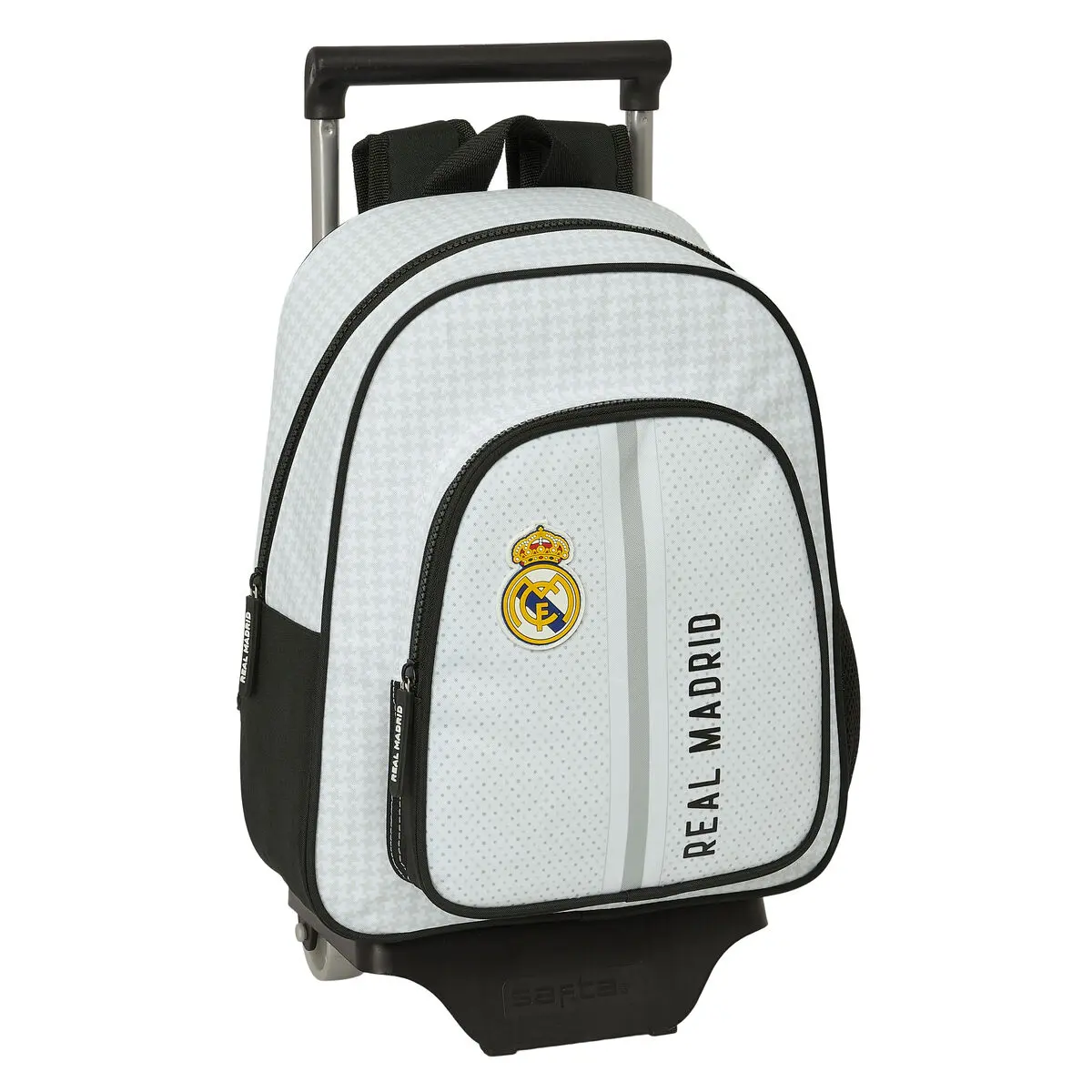 Trolley per la Scuola Real Madrid C.F. Bianco Grigio 28 x 34 x 10 cm