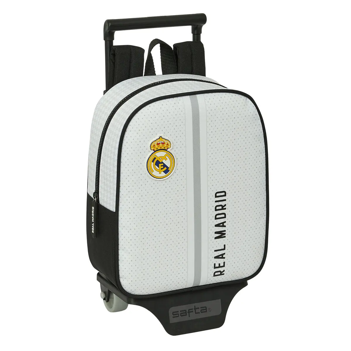 Trolley per la Scuola Real Madrid C.F. Bianco Grigio 22 x 27 x 10 cm