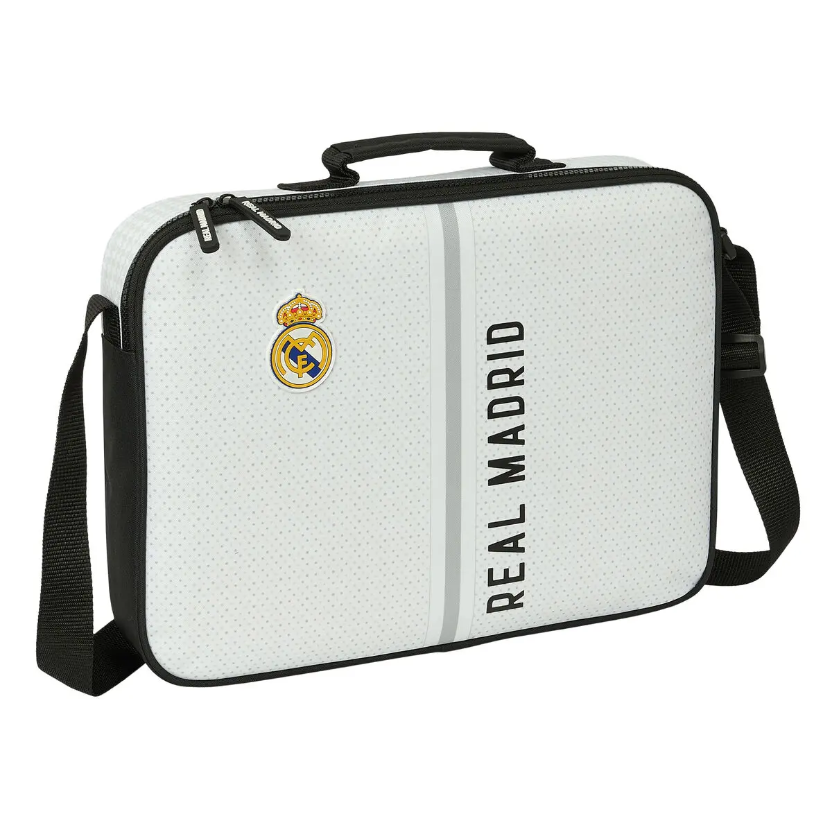 Borsa per la scuola Real Madrid C.F. Bianco Grigio 38 x 28 x 6 cm