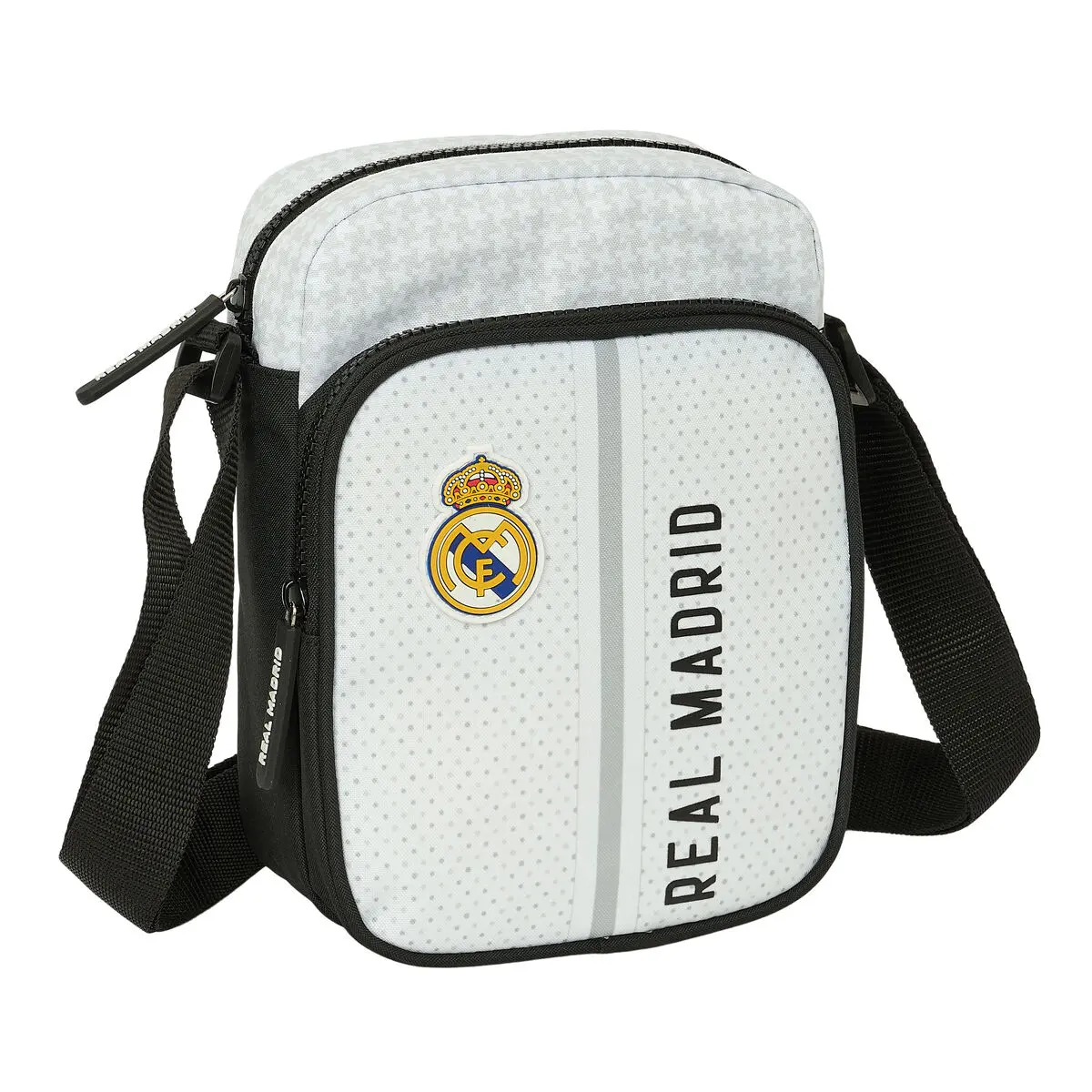 Borsa a Tracolla Real Madrid C.F. Bianco Grigio 16 x 22 x 6 cm