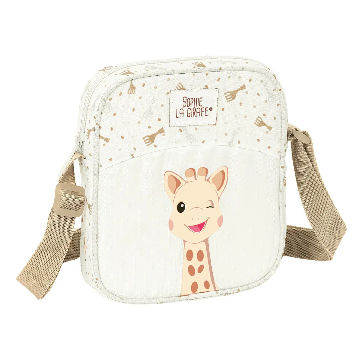 Borsa a Tracolla Sophie la Girafe Beige 16 x 18 x 4 cm