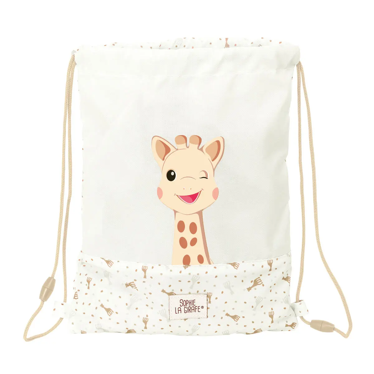 Zainetto con Cordini Sophie la Girafe Beige 26 x 34 x 1 cm