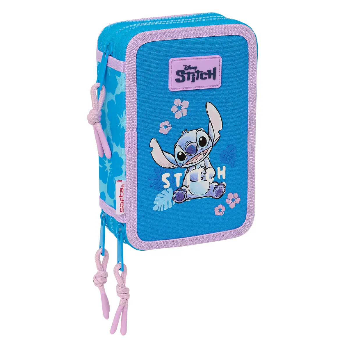 Plumier Triplo Lilo & Stitch Hawaii Azzurro 12,5 x 19,5 x 5,5 cm 36 Pezzi