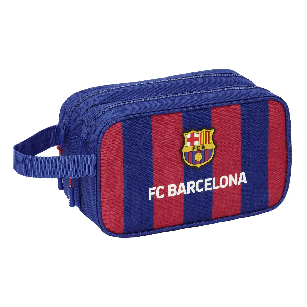 Necessaire da Viaggio F.C. Barcelona 24/25 Rosso Granato Blu Marino Sportivo 26 x 15 x 12.5 cm