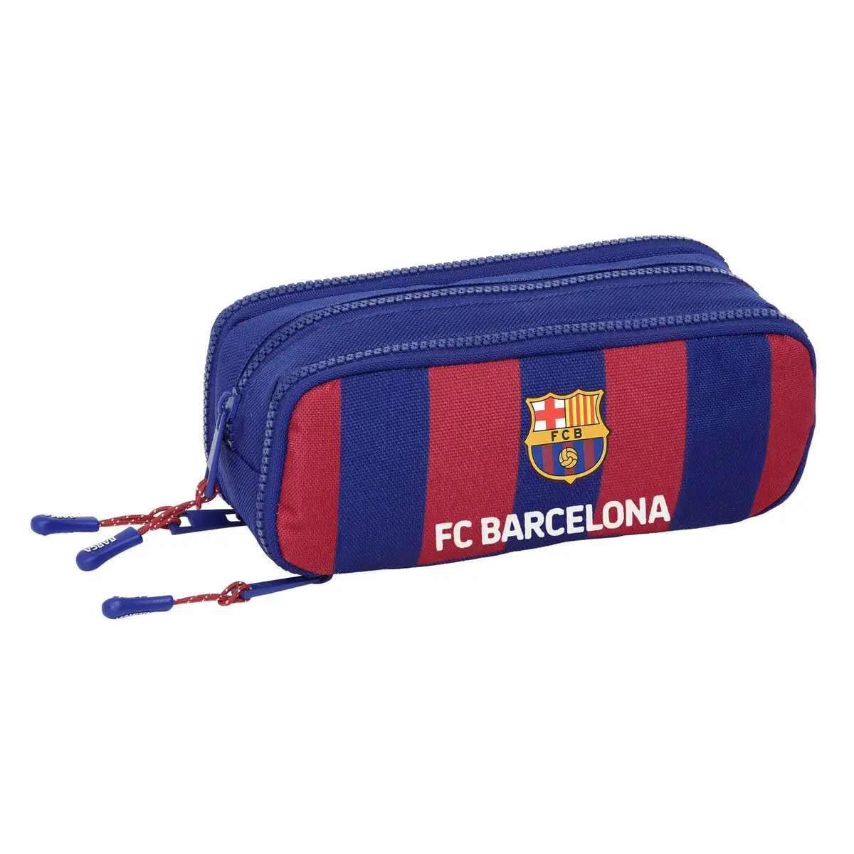 Portaoggetti Triplo F.C. Barcelona 24/25 Rosso Granato Blu Marino 21 x 8 x 8 cm