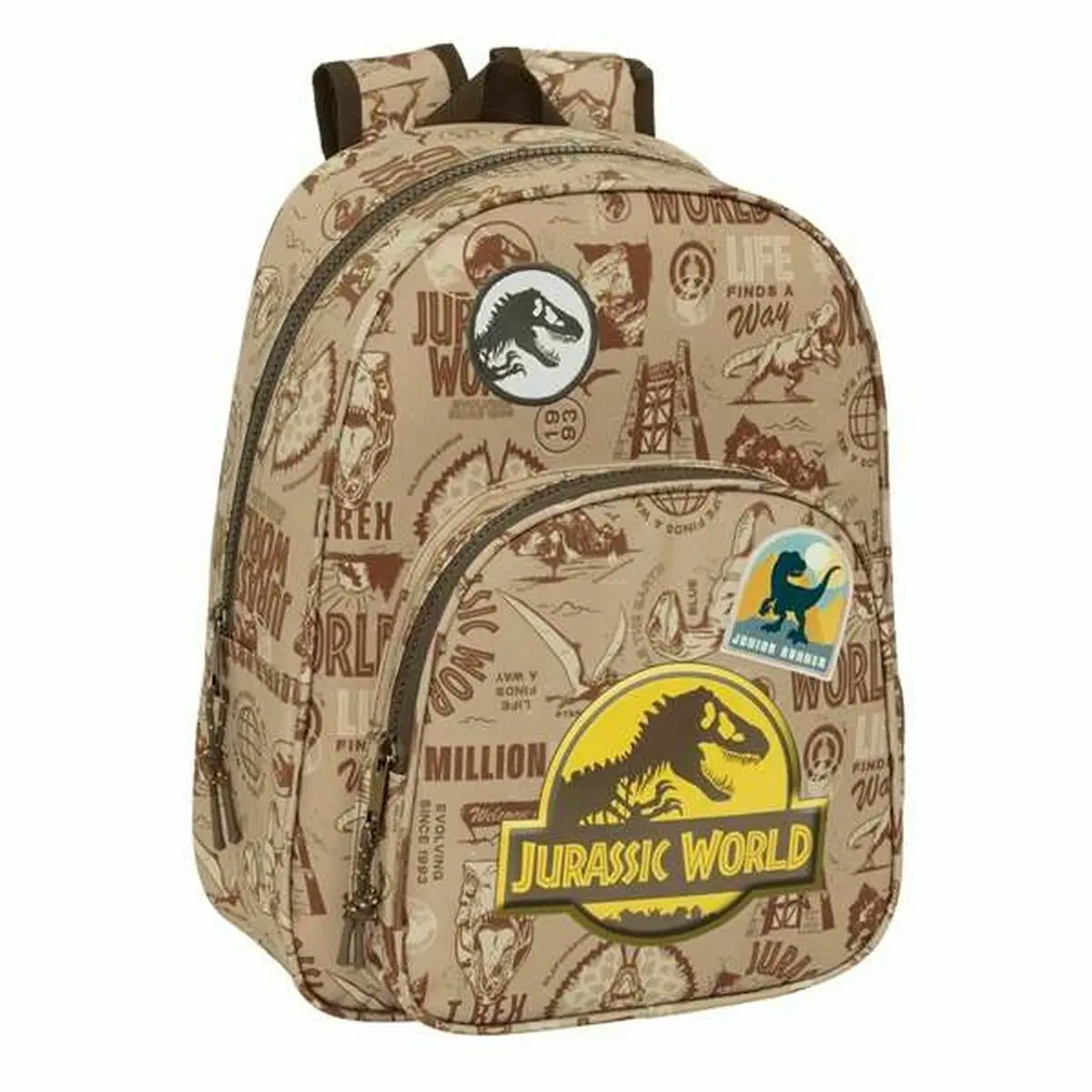 Zaino Scuola Jurassic World Beige 27 x 33 x 10 cm