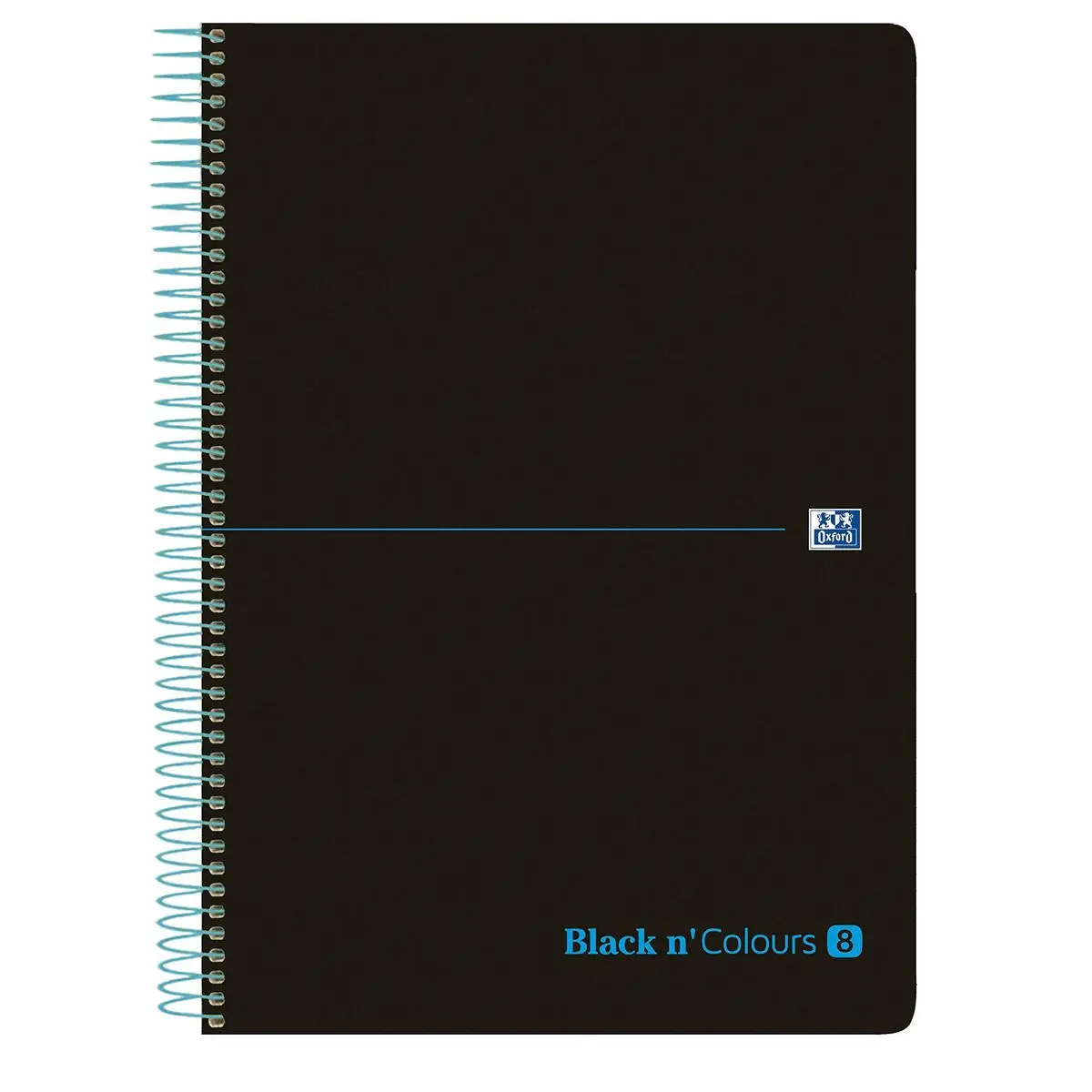 Quaderno Oxford European Book Black & Colours Nero Turchese A4 5 Pezzi