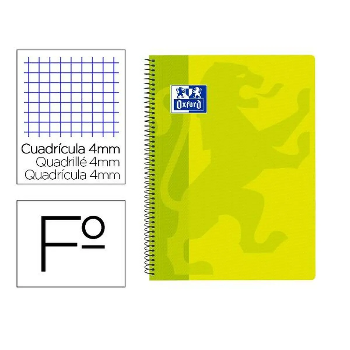 Quaderno Oxford 400093619 Giallo A4 80 Pagine