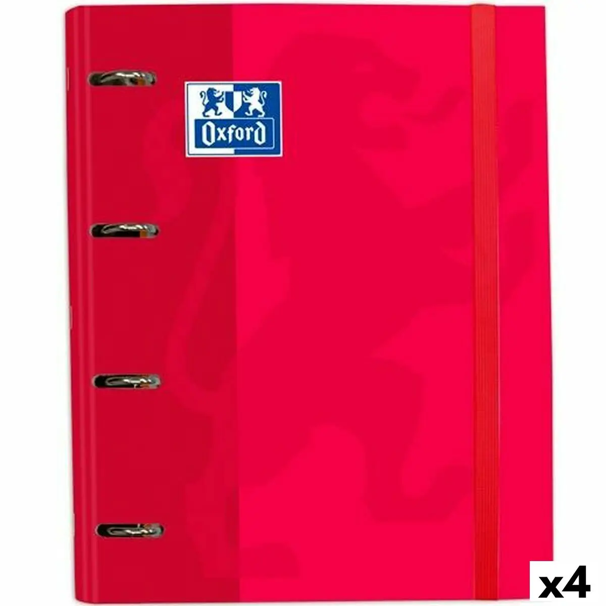 Raccoglitore ad anelli Oxford Classic Rosso A4+ (4 Unità)