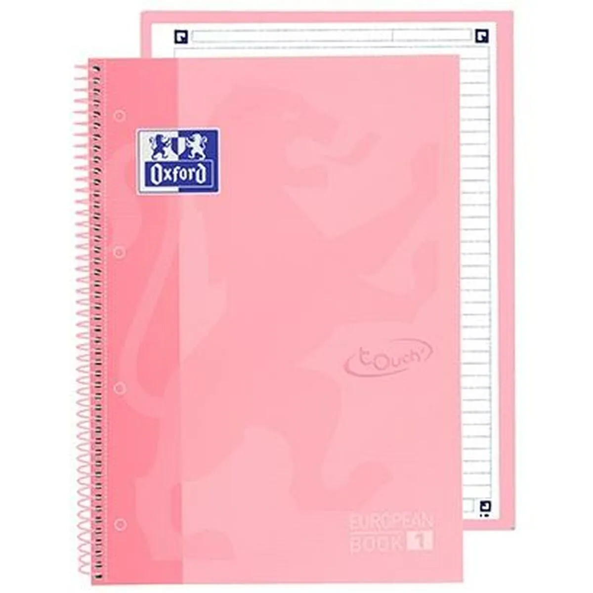 Quaderno Oxford European Book School Rosa chiaro A4 5 Pezzi