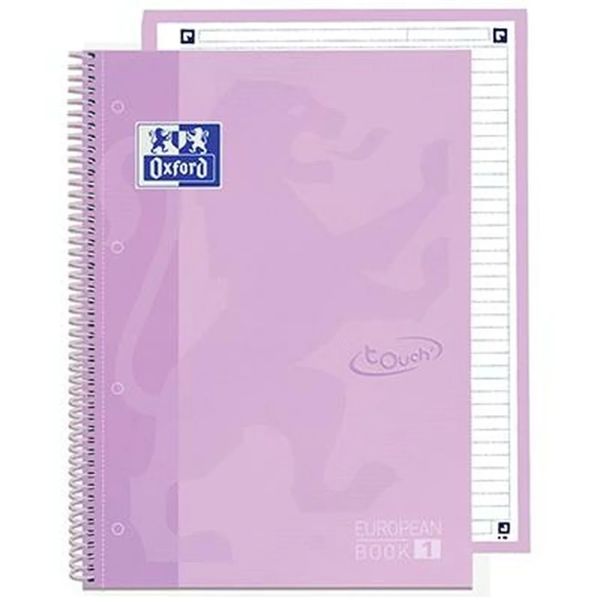 Quaderno Oxford European Book School Lavanda A4 5 Pezzi