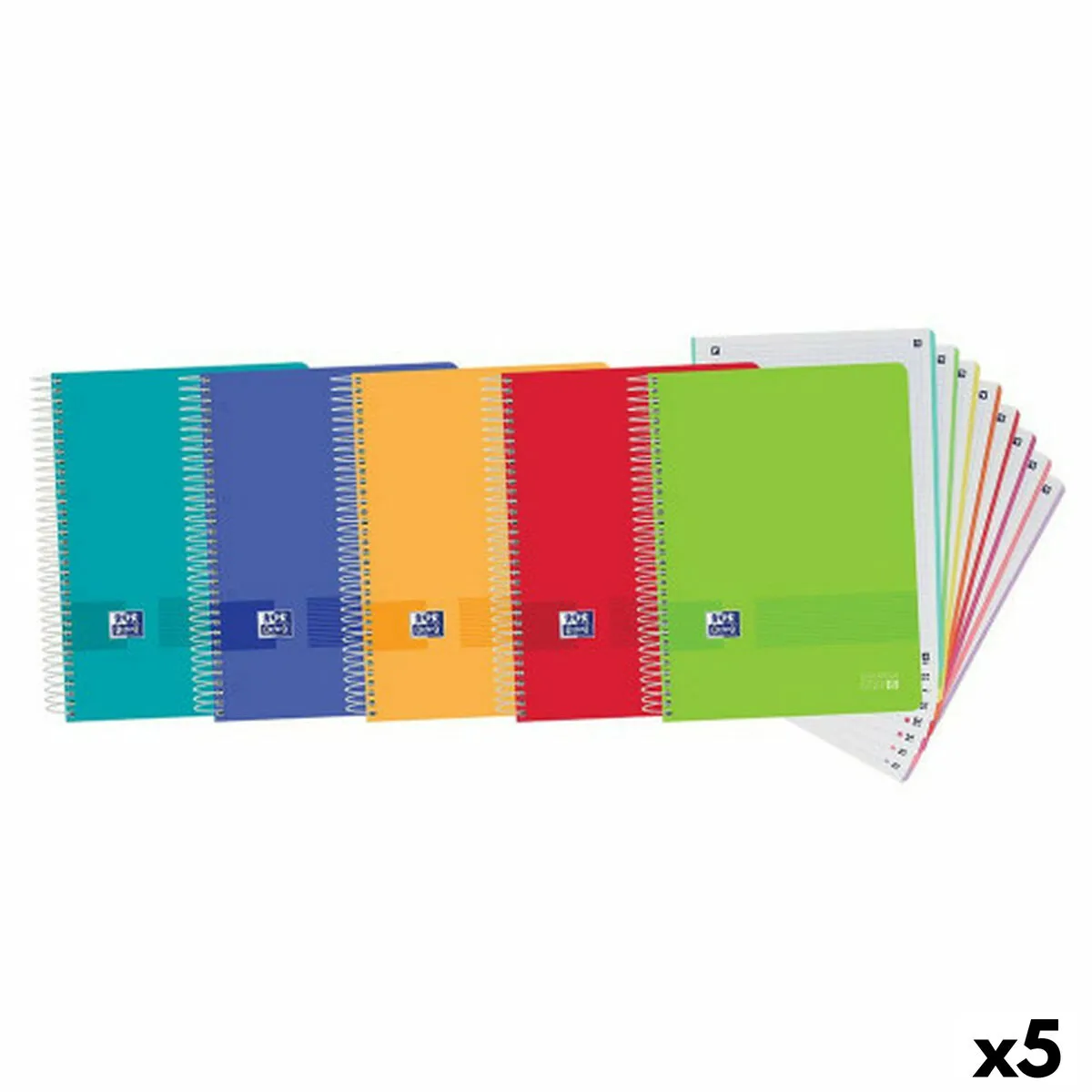 Set di quaderni Oxford Multicolore A4 (5 Unità)