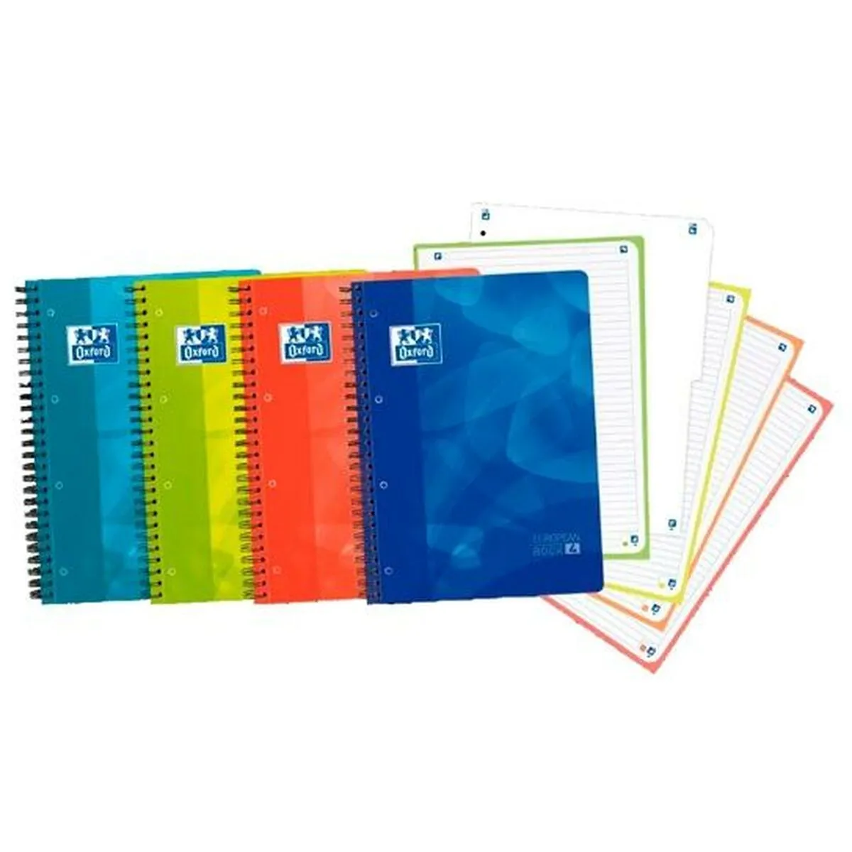 Quaderno Oxford European Book 4 Multicolore A4 5 Pezzi