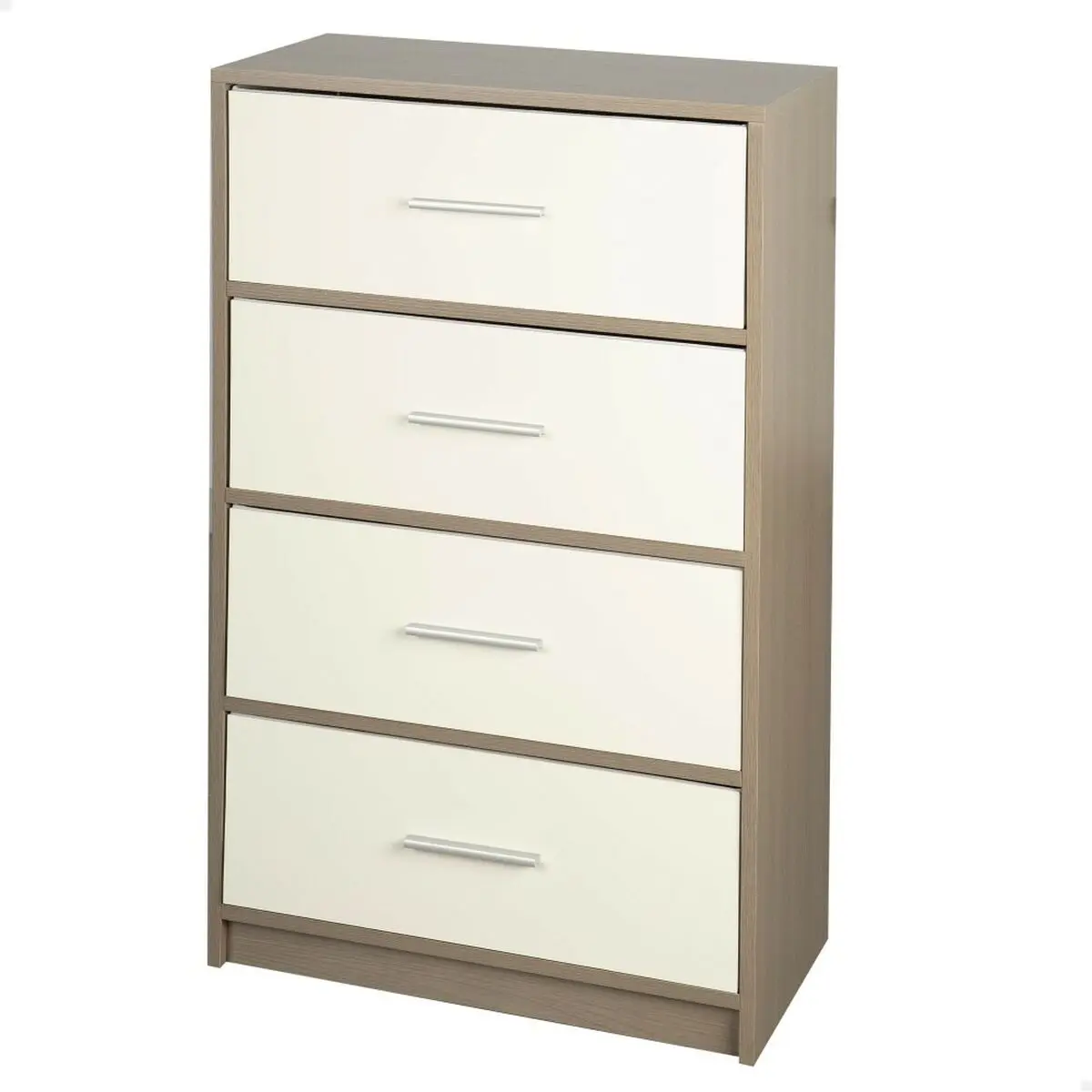 Cassettiera Max Home Bianco Grigio Moderno 58 x 91 x 30 cm